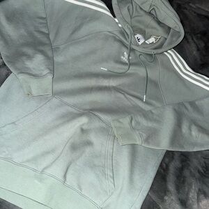 Adidas Mint Hoodie with White Accents